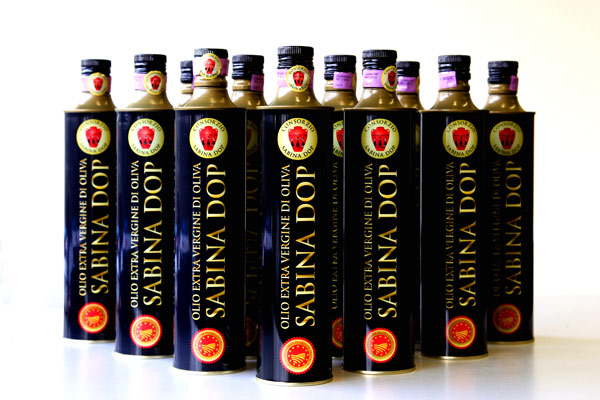 Confezione 12 bottiglie da 0,75 litri di Olio Sabina Dop